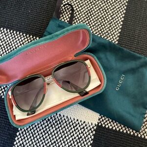 AUTHENTIC GUCCI sunglasses red, green, gold